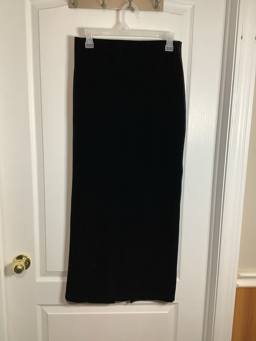 Dynamite Black Velvet Maxi Skirt - Classic Straight Silhouette